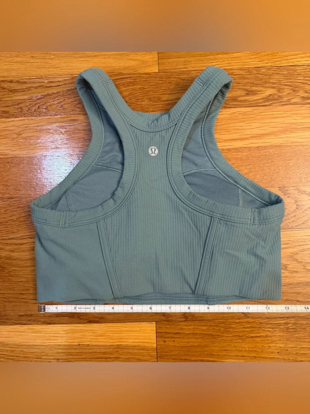 Lululemon Ribbed Nulu High-Neck Yoga Bra Tidewater Teal